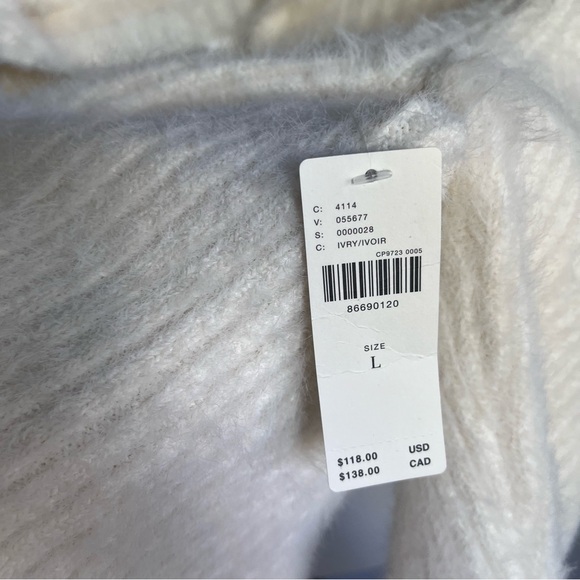 NWT Anthropologie Pearl Button Fuzzy Cardigan Sweater size L - Picture 10 of 15